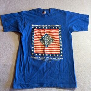 Vintage Smithsonian Institution National Museum of American History Blue Shirt S